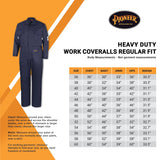 New Retail $70+ Pioneer Heavy Duty Work Coveralls for Men - 7 Pockets - Adjustable Wrist, Action Back, Elastic Waist - Regular Fit Sz 42 (see size chart)