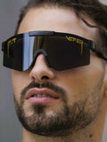 Unisex Sunglasses with Black Frame and Black Lens Inspired Pit Viper sunglasses, Black and Gold