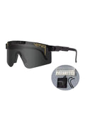 Unisex Sunglasses with Black Frame and Black Lens Inspired Pit Viper sunglasses, Black and Gold
