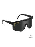 Unisex Sunglasses with Black Frame and Black Lens Inspired Pit Viper sunglasses, Black and Gold