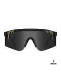 Unisex Sunglasses with Black Frame and Black Lens Inspired Pit Viper sunglasses, Black and Gold