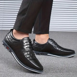 New Men's Plaid Smart Casual Oxford Dress Shoes, Wear-resistant Lace-up Formal Oxford Shoes For Wedding Business Black, Sz 11
