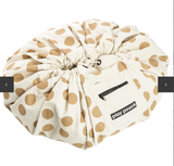 New Multi Purpose Cotton Canvas Play Pouch designed to play toys on and when finished pack them away easily into this handy play pouch! Retails $90+