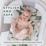 New Pobibaby - 2 Pack Premium Bassinet Sheets for Standard Bassinets - Ultra-Soft Cotton Blend, Stylish Floral Pattern, Safe and Snug for Baby (Zephyr)