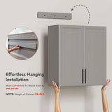 New in box! Retails $249+ Wayfair Polihome 30" Wall Cabinet, Grey! Great for Laundry, Bath, Garage or anywhere you need extra storage! Easy Install!