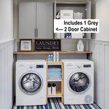 New in box! Retails $249+ Wayfair Polihome 30" Wall Cabinet, Grey! Great for Laundry, Bath, Garage or anywhere you need extra storage! Easy Install!
