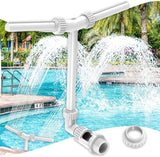 NEW Pool Fountain, Pool Sprinkler Fountain for Both Ground and Inground Pools Adjustable Waterfall Fountain Spray High-Pressure for Swimming Pool SPA Accessories