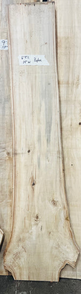 Live Edge Poplar Wood Slab 6 Ft 9" H X 14" W X 1.5" Thick! Wood length can be cut on site for easy transport at no additional cost!