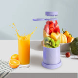 NEW 420ml Portable Electric Juicer Cup USB Rechargeable Fruit Blender Juicer Bottle Mixer Juicer Cup Blender Milkshake Maker (Purple)