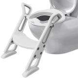New Potty Training Toilet Seat with Step Stool Ladder for Kids and Toddler, Sturdy Potty With Ladder For Boys and Girls by BlueSnail White & Grey!