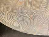 Retails $964+ New Assembled Powell Pewter Metal and Rustic Wood Coffee Table, light scuffing on 1 edge from transport shown in pics!