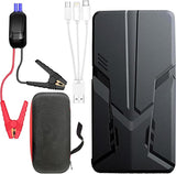 NEW 30000mAh Portable Car Jump Starter - 12V Lithium Portable Car Battery Booster Power Pack - Smart Clip Circuit Protection for 6L Gas 3L Diese with LED Flashlight (Black)