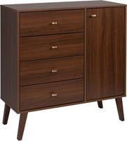 New Assembled Prepac Milo 4-Drawer Chest with Door, Cherry Retails $365+