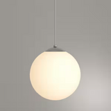 NEW Progress Lighting P4403-29 Opal Cased Globe Light Provides Evenly Diffused Illumination White Cord, Canopy and Cap, Satin White, Retails $139