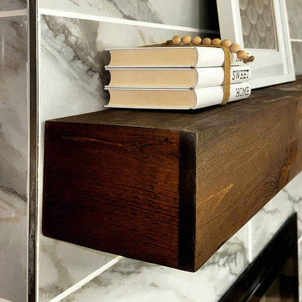 New Wayfair Hand Crafted Solid wood 36" Fireplace Shelf Mantel in Provincial Finish! Retails $190+