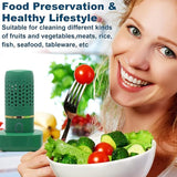 New Capsule Cleaner, Fruit Vegetable Washing Machine Protable Wireless Fruit Food Purifier, Portable Washing Cleaner, USB, for Cleaning Fruits and Vegetables, Seafood, Meat,Green