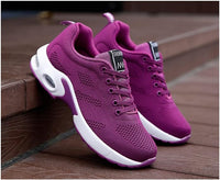 New Women's Flying Knit Running Shoes - Lightweight Lace-up Sneakers for Daily Walking and Work Sz 8 Pure Purple