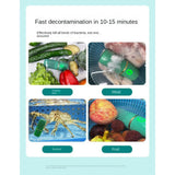 New Capsule Cleaner, Fruit Vegetable Washing Machine Protable Wireless Fruit Food Purifier, Portable Washing Cleaner, USB, for Cleaning Fruits and Vegetables, Seafood, Meat,Green