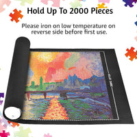 New Jigsaw Puzzle Mat Roll Up, Puzzle Storage Puzzle Saver Puzzle Keeper 1000 1500 2000 Pieces with Sorter Trays Drawstring Storage Bag