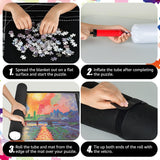 New Jigsaw Puzzle Mat Roll Up, Puzzle Storage Puzzle Saver Puzzle Keeper 1000 1500 2000 Pieces with Sorter Trays Drawstring Storage Bag