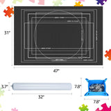 New Jigsaw Puzzle Mat Roll Up, Puzzle Storage Puzzle Saver Puzzle Keeper 1000 1500 2000 Pieces with Sorter Trays Drawstring Storage Bag