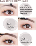 New QUEMISS Eyebrow Pen 4 Points Micro Brow Pencil Creates Lasting MakeUp Professional Natural Looking 3D Tint Pen Eyebrows Cover Sparse Areas Daily Waterproof Brows #03 (Reddish Brown)
