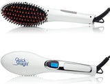 AS SEEN ON TV! QUICK N' STRAIGHT! PROFESSIONAL SALON QUALITY RESULTS IN 3 MINUTES OR LESS! 3-IN-1 FUNCTIONS; DETANGLES~STRAIGHTENS~STYLES!