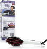 AS SEEN ON TV! QUICK N' STRAIGHT! PROFESSIONAL SALON QUALITY RESULTS IN 3 MINUTES OR LESS! 3-IN-1 FUNCTIONS; DETANGLES~STRAIGHTENS~STYLES!