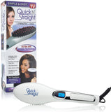 AS SEEN ON TV! QUICK N' STRAIGHT! PROFESSIONAL SALON QUALITY RESULTS IN 3 MINUTES OR LESS! 3-IN-1 FUNCTIONS; DETANGLES~STRAIGHTENS~STYLES!