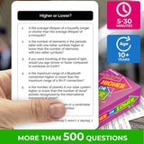 New QUOKKA Science Board Game for Kids 10-14 Year Olds - Family Card Game for Kids and Adults - Higher or Lower | Guess Fun Questions | Easy to Learn | 2 + Players - Challenge Game for Family Night