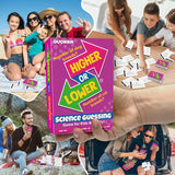 New QUOKKA Science Board Game for Kids 10-14 Year Olds - Family Card Game for Kids and Adults - Higher or Lower | Guess Fun Questions | Easy to Learn | 2 + Players - Challenge Game for Family Night