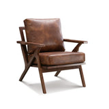 NEW Retails $300, Wayfair Joichiro 29.5" Wide Solid Wood Frame Upholstered Mid Century Modern Retro Armchair, Accent Chair Note: small scuff on 1 wood arm as shown in pics