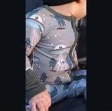 NEW Retails $43+, Sz 12-18 Mth Wiley Threads Ultra soft Lightweight Bamboo Viscose Full Zip Romper with fold-over hands & feet with non-slip grips, ALIENENCOWNTERS, Perfect for Summer Nights