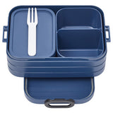 NEW Retails $52, Mepal Bento Box Midi - Lunch Box with Bento Box - for 2 Sandwiches or 4 Slices of Bread - Lunch Box for Sandwiches, Small Snacks & Left Overs - Lunch Box Adults - Nordic Denim
