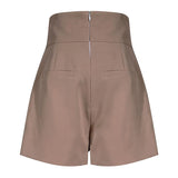 NEW VGH Elegant Patchwork Women Shorts High Waist Asymmetrical Hit Color Loose Irregular Short Female Clothing Fashion Summer 210323, Sz M, Retails $50