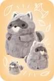 New Puff Pals large 14" Ricky the Raccoon Fluff Nest large Plush! Super soft & Huggable, well made!