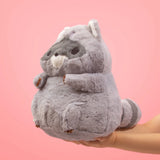 New Puff Pals large 14" Ricky the Raccoon Fluff Nest large Plush! Super soft & Huggable, well made!