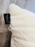 Large Rachel Zoe Ultra Soft Pillow in White, removable cover 19" X 19", home stager lot