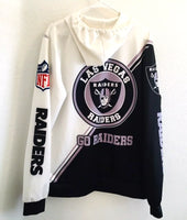 New LAS VEGAS RAIDERS NFL FOOTBALL LIGHTWEIGHT HOODIE PULLOVER UNBRANDED SZ 2X