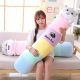 New Long Rainbow Hamster Plush Pillow! Super soft! May have minor dirt marks from transport can be washed!