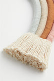 New Handmade Rainbow Rope Wall Hanging in Soft Pastels, Made in India!