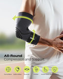 New Retail $49+ Rakiie Elbow Compression Sleeve 2 Pack, Elbow Brace for Tendonitis and Tennis Elbow, Pain Relief Elbow Brace for Men & Women, Elbow Sleeve Reduce Joint Pain for Tennis, Golfer, Workouts Black (XL)