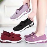 New Sz 7.5 Rayootd Orthopedic Shoes for Women, Womens Comfortable Breathable Sneakers Woven Orthopedic Slip On Diabetic Walking Shoes Dark Purple