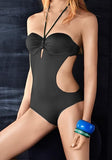 NEW Rayson Women's One Piece Swimsuit, Sz S! Tummy Control Swimwear Push Up Monokini Low Waist Bathing Suit Bandeau Beach