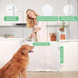 New Retractable Baby Gate, Mesh Baby and Pet Gate 33" Tall, Extends up to 55" Wide, Child Safety Baby Gates for Stairs Doorways Hallways, Dog Gate Cat Gate for Indoor and Outdoor (White)