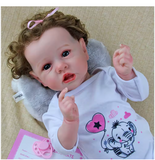 New 21 inch Cute Gel Body Rebirth Reborn Like Doll! Includes Pacifier, Birth certificate & Bottle! Her outfit is white as shown in other pics!
