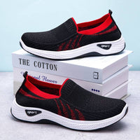 New Breathable Low Cut Red & Black Woven Leisure Sports Shoes For Women Sz 9 (40)