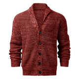 NEW Retails $94, Knit Cardigan Sweater Shawl Collar Loose Fit Long Sleeve with Pockets, Red, Fits 2X/3X