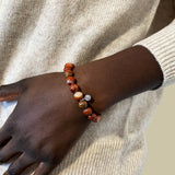Retails $90+ Otter Spirit Red Chrysocolla Healing Bracelet Authentic AAA Grade natural crystal Red Chrysocolla~Grounding~Strength! Includes explanation care card! New in Gift Box!