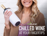 New Reduce Wine Cooler - Stainless Steel Wine Bottle Cooler - Keep Wine at the Perfect Temperature, Fits Most Wine Bottles - Opaque Gloss White